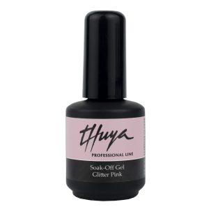 Thuya - Ενισχυμένη Βάση Ημιμόνιμου - Soak Off Gel Glitter Pink 14ml