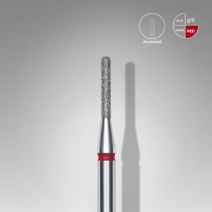 STALEKS Διαμαντένιο Φρεζάκι Στρογγυλεμένος Κύλινδρος Κόκκινο EXPERT 1,4 mm / 8 mm