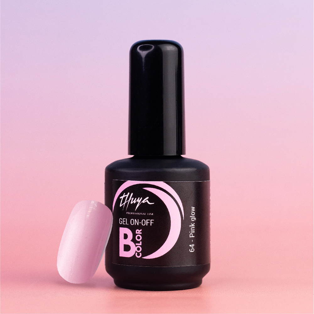 Thuya - Ημιμόνιμο Βερνίκι B-Color Pink Glow Nº64 14ml - Image 2