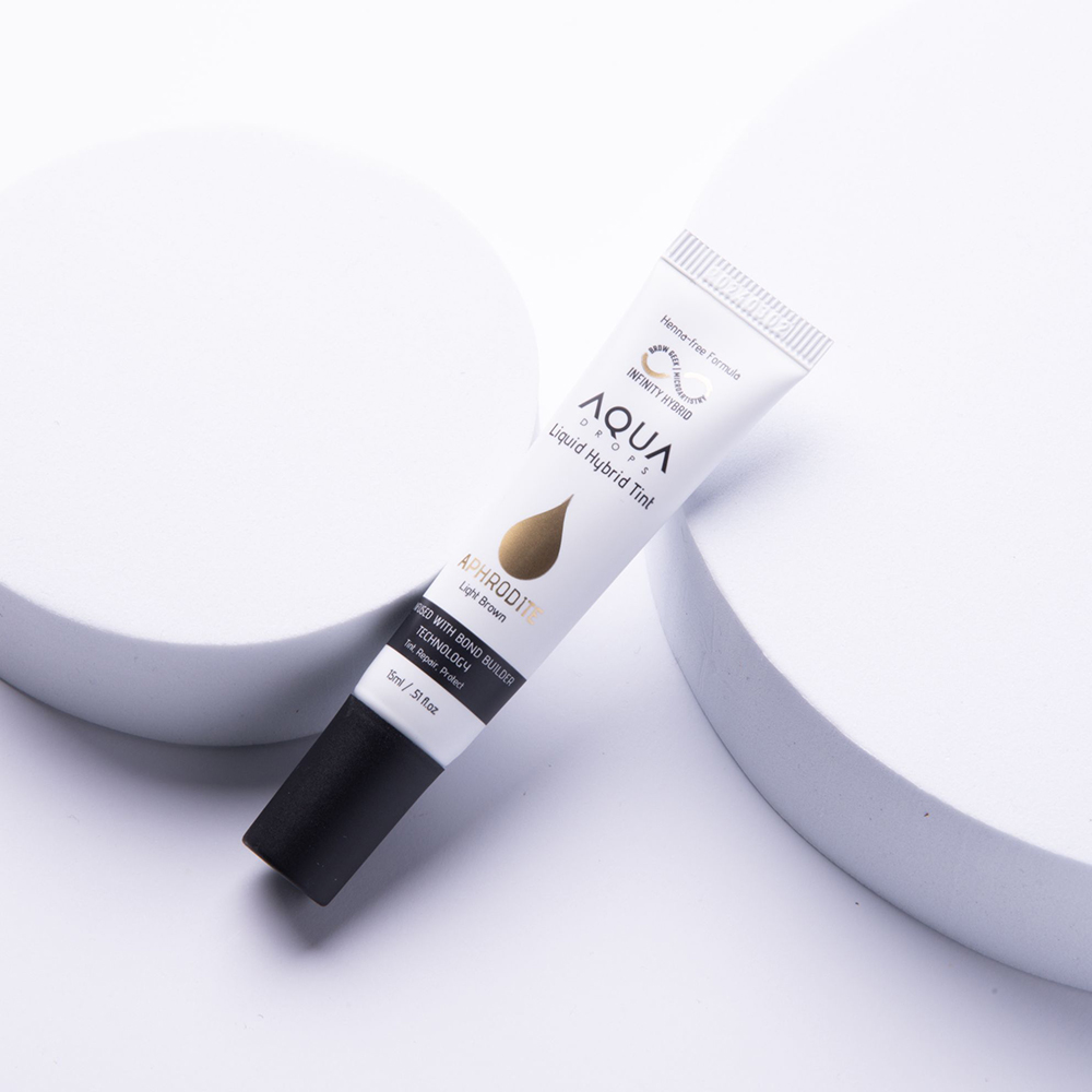 Aqua Drops® · Βαφή Φρυδιών Light Brown Aphrodite Brow Tint · 15ml with Peptide Bond Builder - Aphodite (Light Brown)