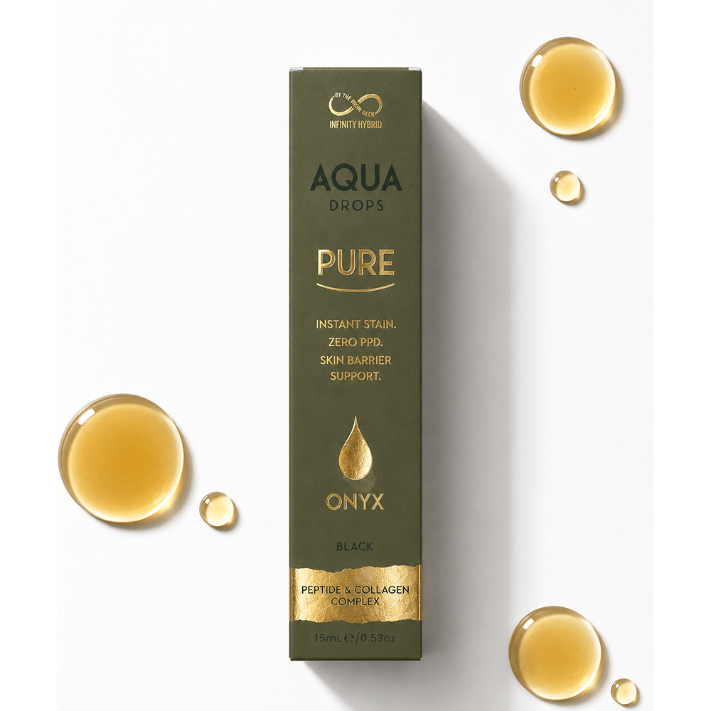 Aqua Drops® PURE · Onyx (Darkest Black) · PPD- Free · 15ml